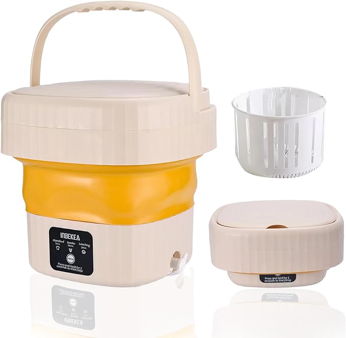 mini lavadora plegable de tres funciones, limpieza profunda