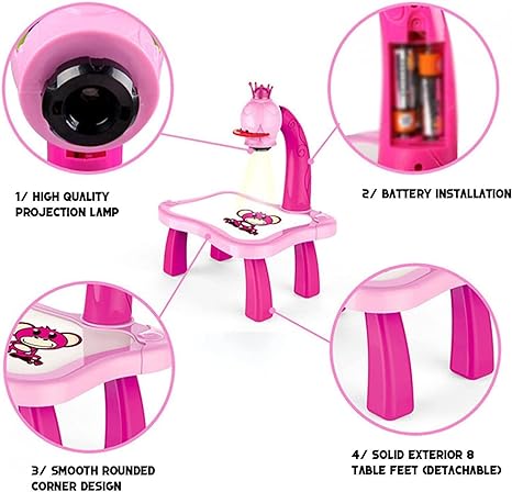 Mesa de proyector de dibujo para niños