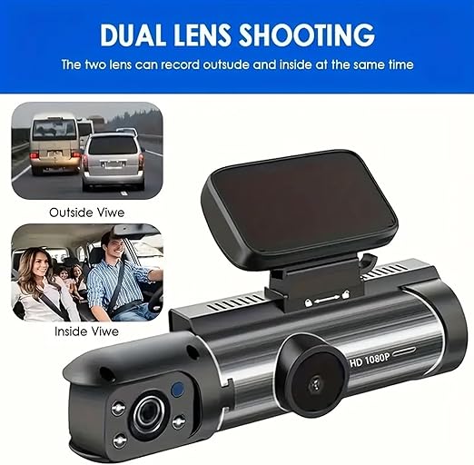 Cámara dual 1080P para coche, grabadora de conducción con visión nocturna