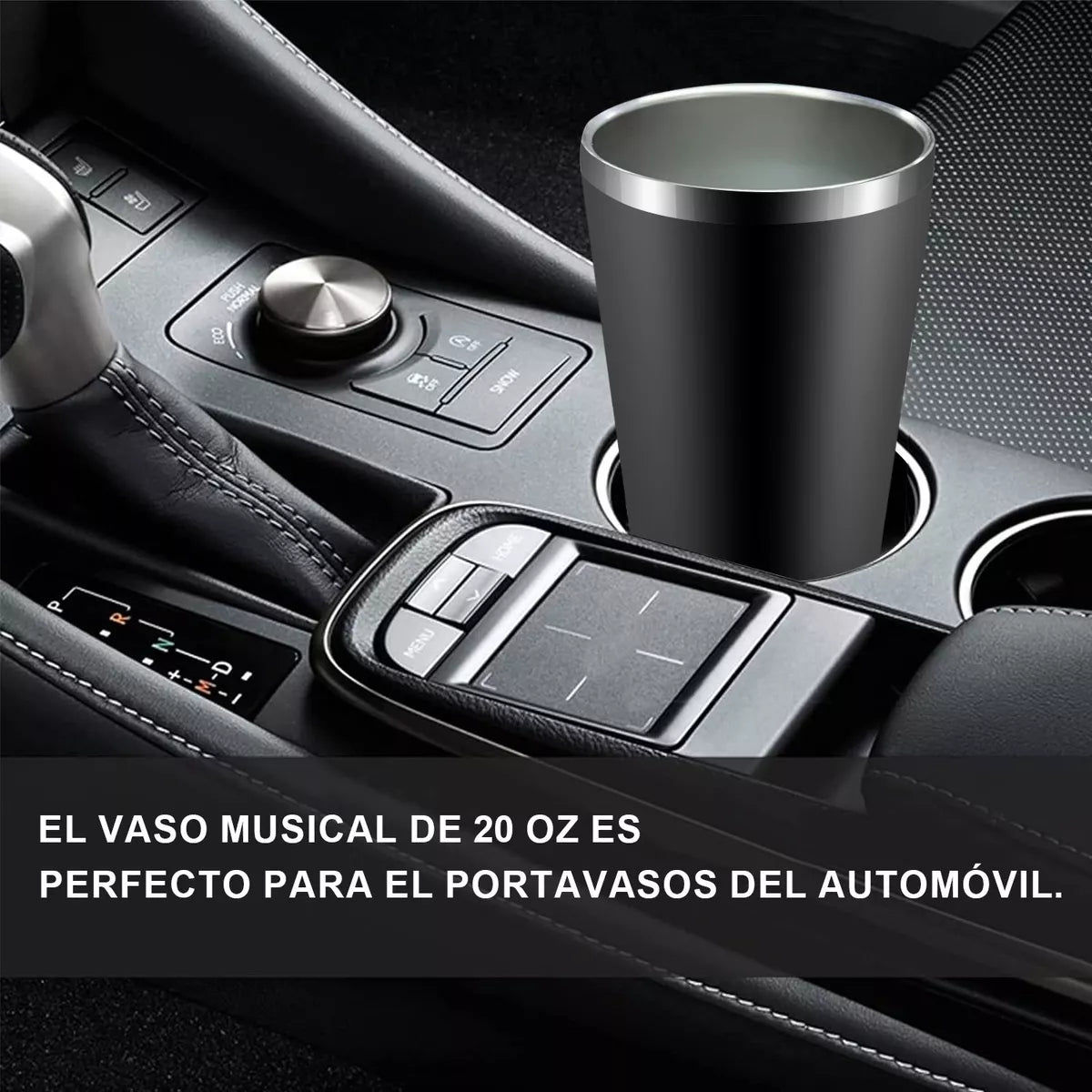 Vaso Térmico de Acero Inoxidable con Tapa Hermética  con Bocina Bluetooth y destapador
